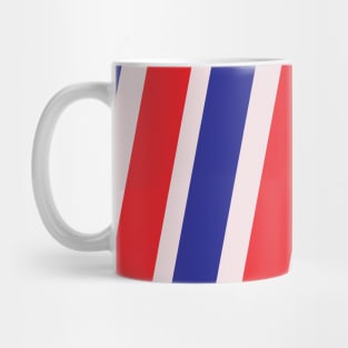 Red and Blue vertical strips Abstract Art Mug